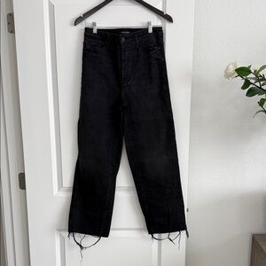 Black Orchid Size 28 Only Worn Once Black Raw Hem Wide Leg Jeans